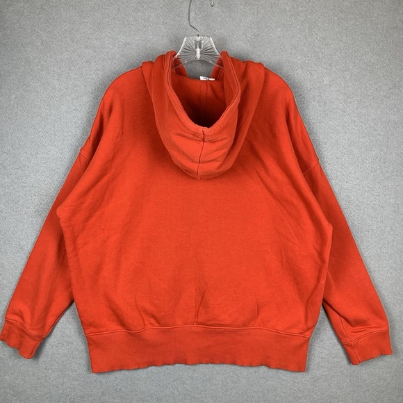 Adidas Originals Sweatshirt Hoodie Red Embroidered Streetwear Baggy Mens Medium - Picture 2 of 9